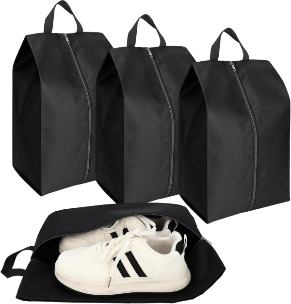 4 Pack Large Oxford Shoe Bags with Zipper