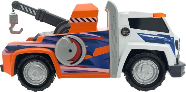 Mighty Fleet Tow Truck Toy 15-Inch Lights & Sounds