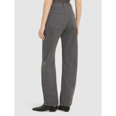 宽松茧型棉质牛仔裤