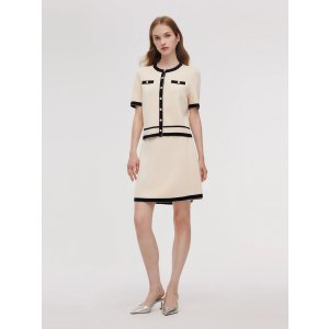 GOELIA Lyocell拼接开衫短裙套装