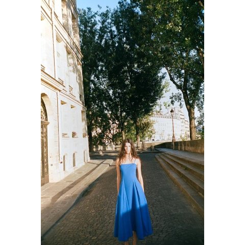 ASYMMETRIC 不对称衬布中长连衣裙