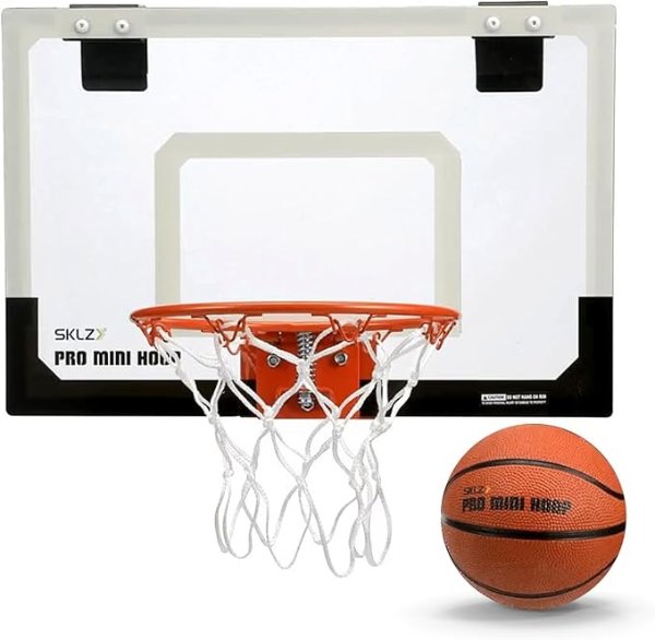 Pro Mini Basketball Hoop with Ball, Standard (18 x 12 inches)