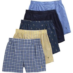 POLO RALPH LAUREN 男士平角内裤 5条装