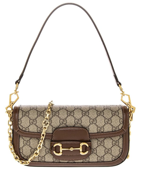 Horsebit 1955 GG Canvas Leather Shoulder Bag