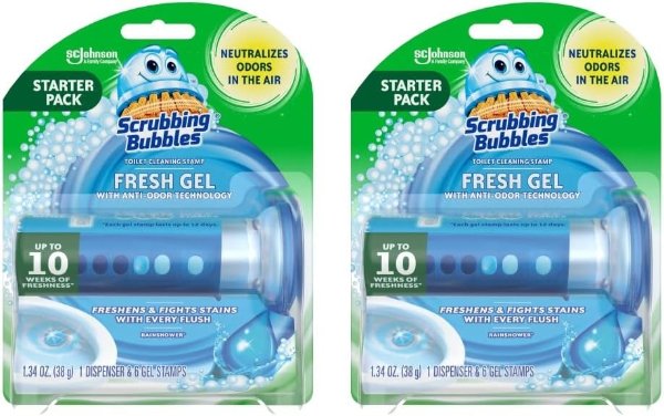 Scrubbing Bubbles Fresh Gel Toilet Cleaning Stamps 6 Count x 2 Pack