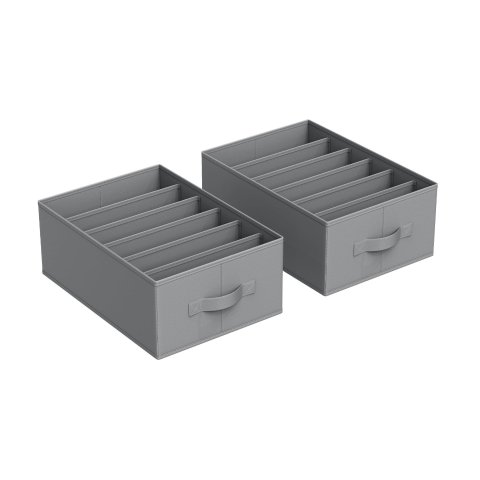 SONGMICS 6格衣物收纳盒 2件装