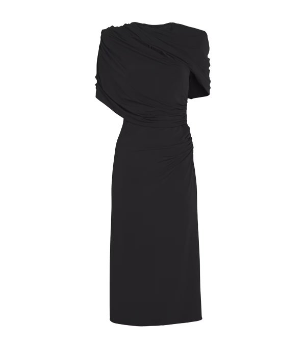  Jersey Draped Midi Dress