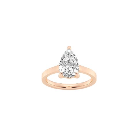 Lab Grown Diamonds 14K Rose Gold 2 ct Solitaire Ring