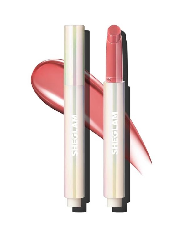 PoutPerfect Moisturizing Solid Lip Gloss Non Sticky Lipstick with Coconut Oil - Pink Flamingo