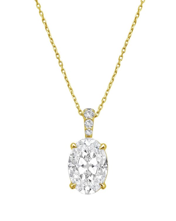 Diana M. 14K Lab-Grown Diamond Pendant Necklace