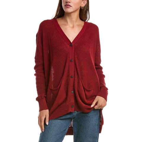 Free PeopleChickadee Linen-Blend Cardigan