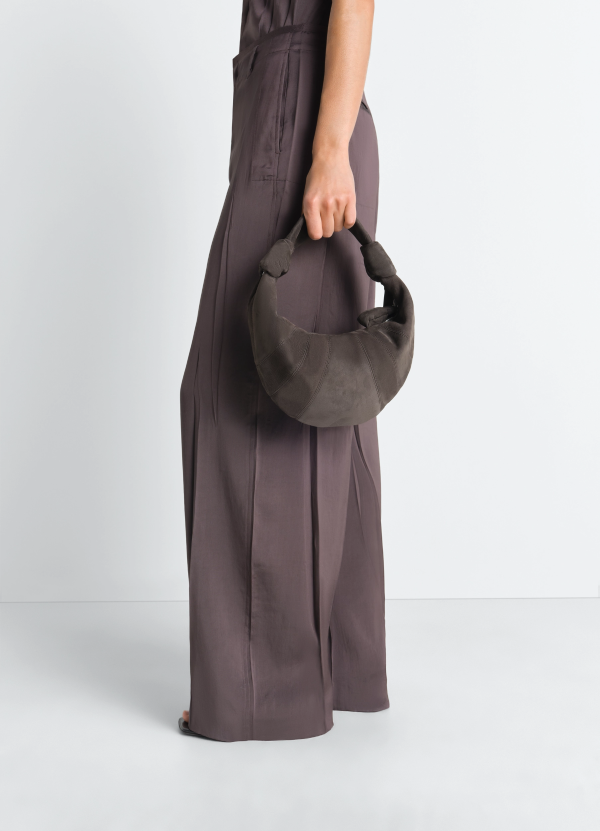 Mini Fortune Croissant Bag Alpaca Nubuck Leather