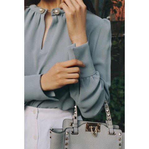 Buvette 真珠衬衫 灰蓝色