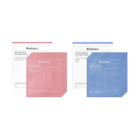 BIODANCE Blue Panthenol Glacier Water Pink Collagen Glow Overnight Mask 8-Pack