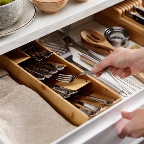 竹制餐具收纳盒