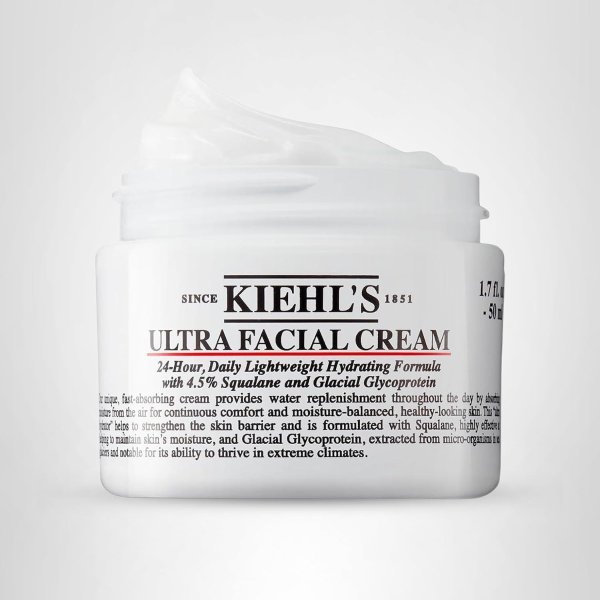 Ultra Facial Cream, with 4.5% Squalane to Strengthen Skin's Moisture Barrier, Skin Feels Softer and Smoother, Long-Lasting Hydration, Easy and Fast-Absorbing, Suitable for All Skin Types
