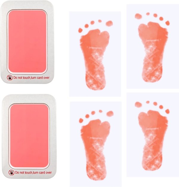 RIKWOG Baby Pet Pink Inkless Print Kit 2 Pads 4 Cards