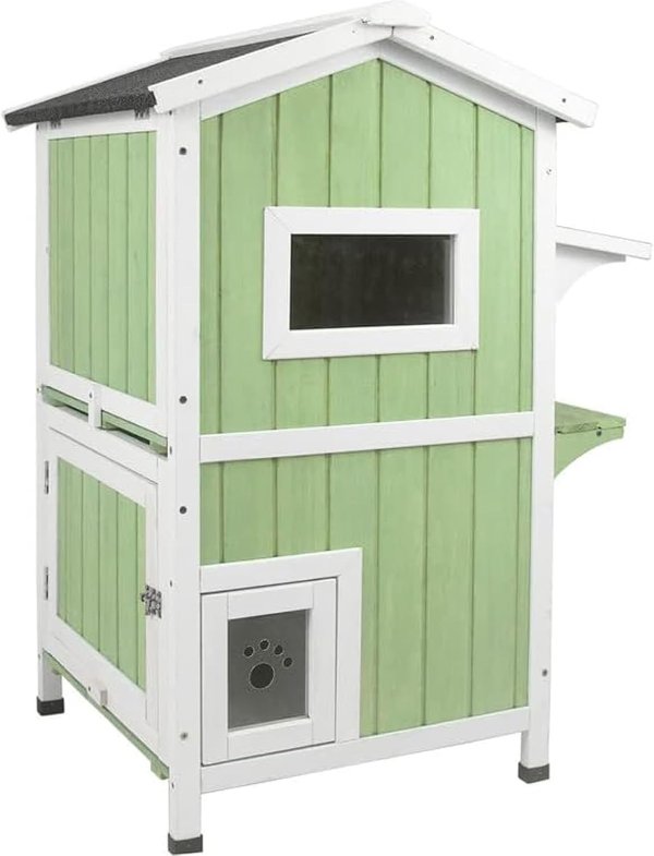 PetsCosset Outdoor Cat House Weatherproof Wooden