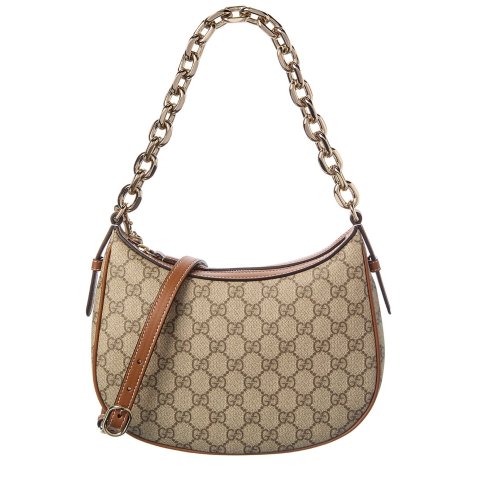 GG Supreme 帆布皮革单肩包