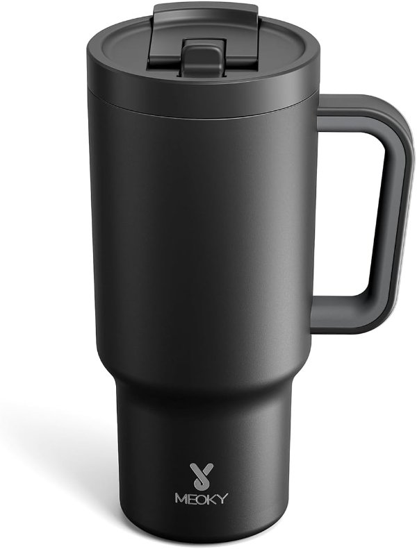 Meoky 32oz Stainless Steel Insulated Tumbler with Handle Night