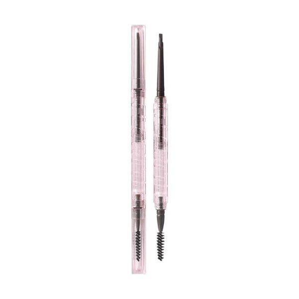 FLORTTE 3D Small Cleaver Eyebrow Pencil #01 Soft Mist Gray Black