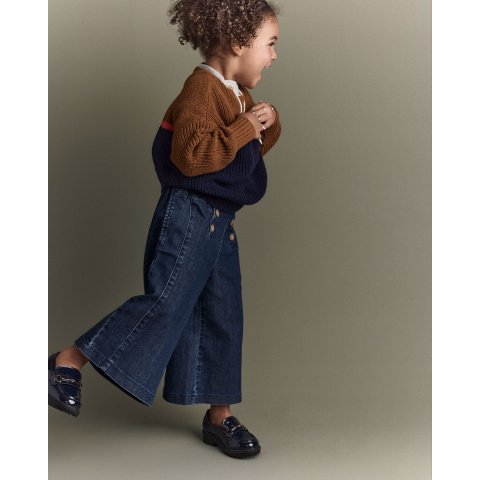 Urban 女童牛仔阔腿裤 蓝色