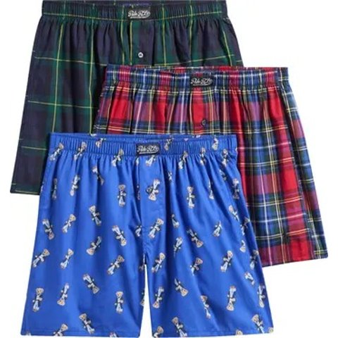 Polo Ralph Lauren棉质编织平角内裤 3条装