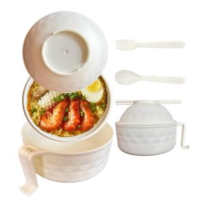 RONSOOBA 小麦纤维泡面碗 带滤碗干拌面神器