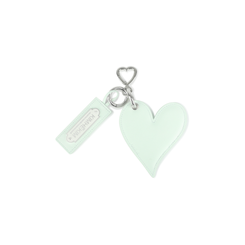 KIMHĒKIM Leather Heart Key Ring Mint