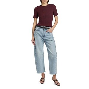 Rag & Bone Charlie 高腰宽腿牛仔裤