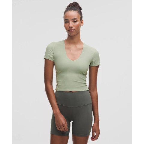 Ribbed Nulu V领T恤 B–D杯