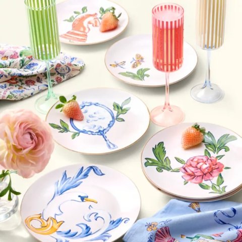  花展陶瓷开胃盘6件套