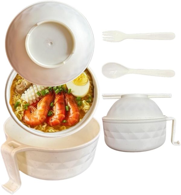 Wheat Fiber Ramen Bowl with Phone Holder Gray