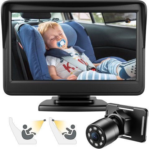 FEISIKE 婴儿车载摄像头 4.3英寸高清夜视