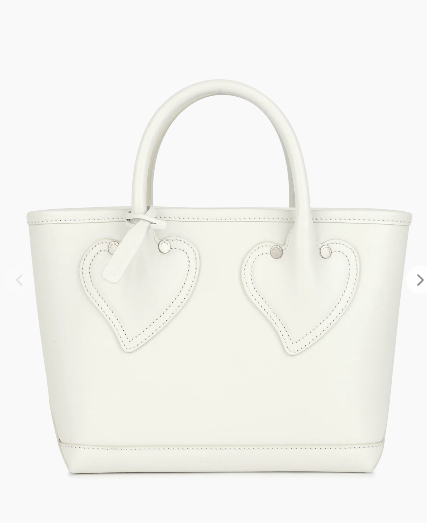 KIMHĒKIM L'Amour Heart-Shaped Handle Bucket Bag White