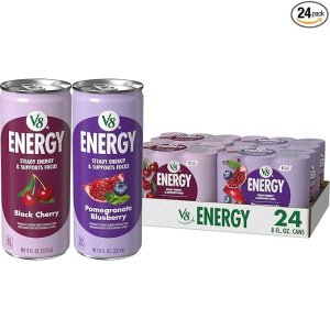 V8 Energy 黑樱桃蓝莓能量饮料 8盎司24罐