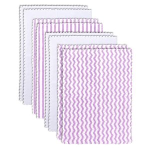 8片超柔婴儿口水巾 紫白 16×12英寸