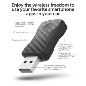 Aluratek 无线车载适配器 黑色