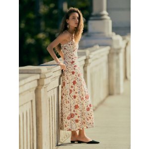 Reformation Azure 印花连衣裙