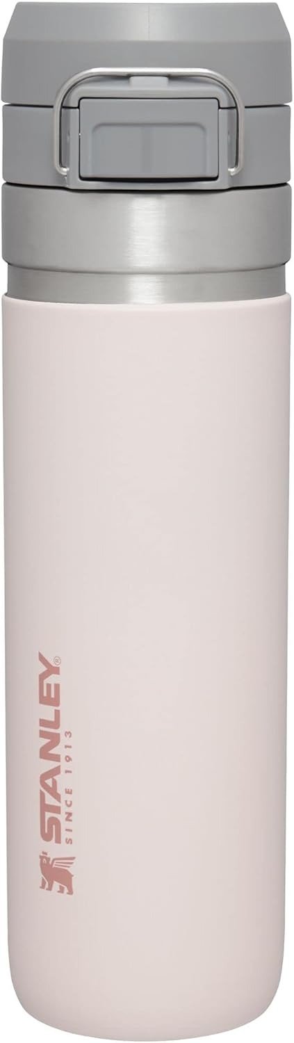 Quick Flip GO Insulated Stainless Steel Water Bottle 24oz Rose Quartz