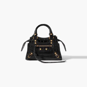 Balenciaga Nano 鳄鱼压纹机车包