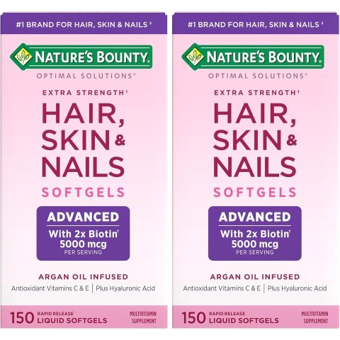 Nature s Bounty 护发护甲胶囊 150粒 双瓶