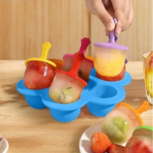 硅胶雪糕模具 7连蓝色