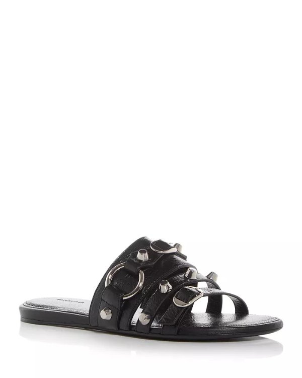 Balenciaga City Embellished Slide Sandals for Women