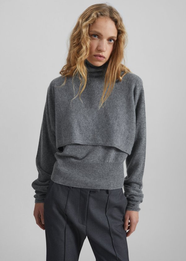 Lausanne Cashmere Detachable Layered Knit Set