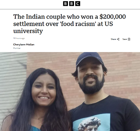 印度菜被嫌臭！印度学霸怒告美国大学食物歧视，获赔20万