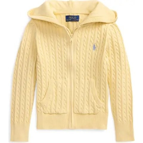 儿童棉质连帽针织开衫