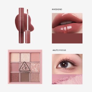 3CE 眼影唇蜜套装 烟粉盘 红茶露