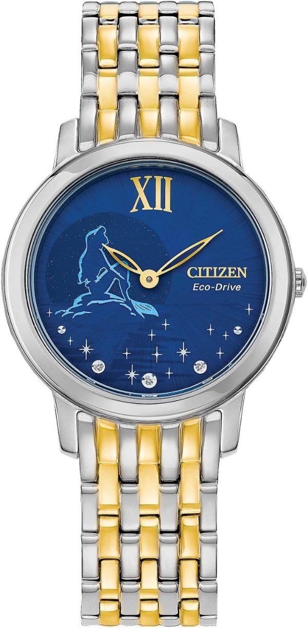 EX1499-50W Ladies Diamond Watch Blue Dial 30mm