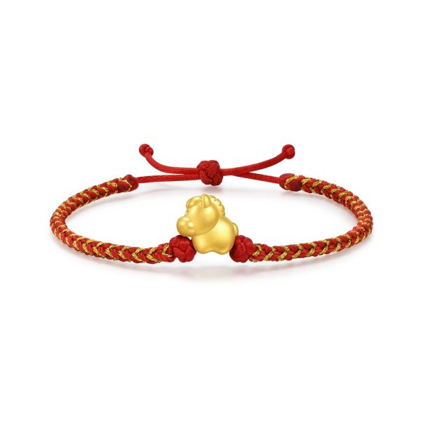 Belief 999 Gold Horse Bracelet